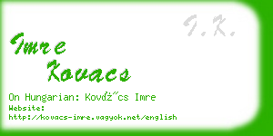 imre kovacs business card